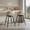Beige & Black, variant on Demi Bonn Upholstered Bar Stools Set of 2, Padded Backrest with Footrest, Linen Cushion Kitchen Island Stools, Gray