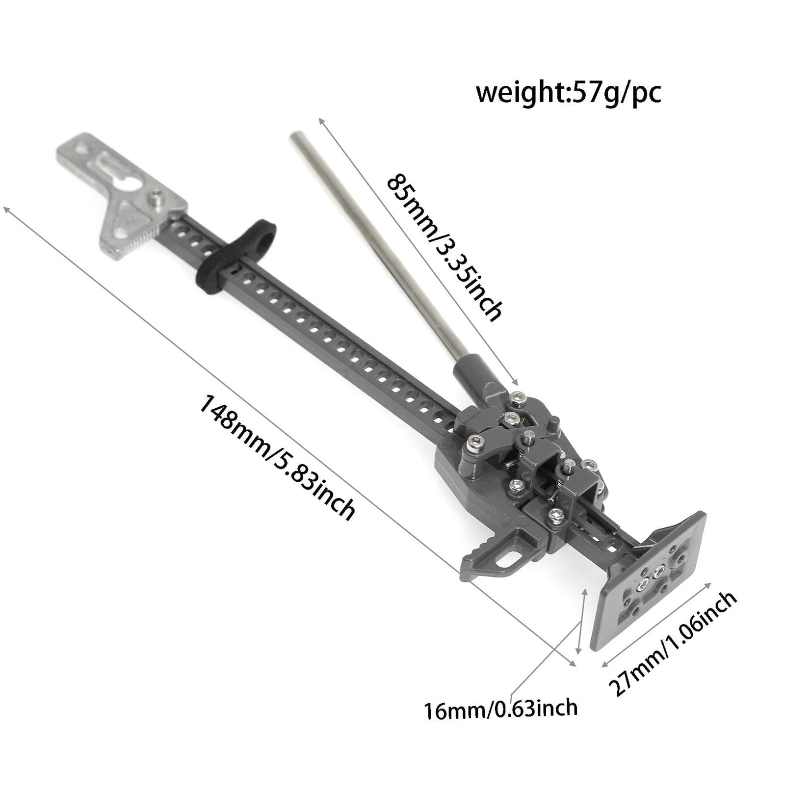 QccHieUs 1/10 Scale Lift Jack Adjustable Jack Stand Metal Easy to Use RC Vehicle Part for Gray