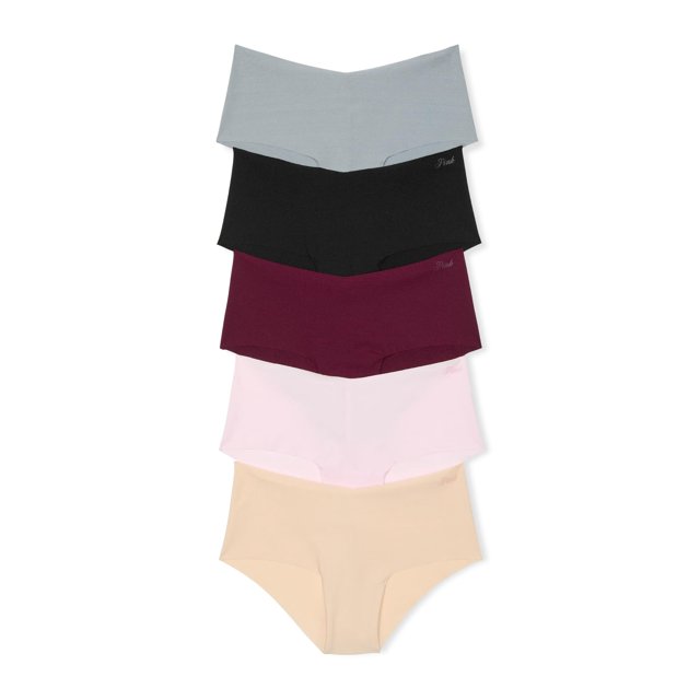 Ropa interior Victoria's Secret PINK No Show Cheeky para mujer, paquete de 5