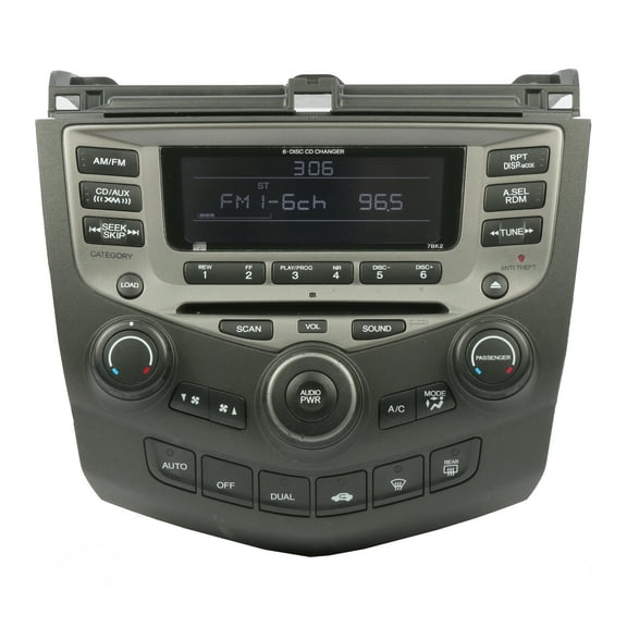 Restored 6 CD Radio Car In-Dash for Honda Accord 2004-2007 (Refurbished)