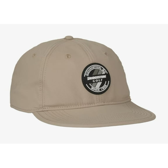 Bridgestone 6-Panel Crusher Hat (Khaki, Adjustable) Golf Cap 2025 NEW