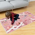 thumbnail image 5 of MENGFANMIN Hopscotch Rugs for Kids ,Non-Slip Pink Floor Rug Fun Educational Game for Toddlers Children, Soft Nursery Carpet for Playroom,Preschool, 5 of 7