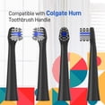 thumbnail image 2 of Replacement Toothbrush Heads Compatible with Colgate Hum Toothbrush - Brush Heads Replacement Compatible with Hum Smart Battery Toothbrush, Black, 6 Pack, 2 of 6