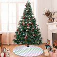 thumbnail image 7 of Yiaed Colorful Checkerboard Print Christmas Tree Skirt , Tree SkirtsTree Mat for Christmas Winter Holiday Indoor Decorations-36", 7 of 7