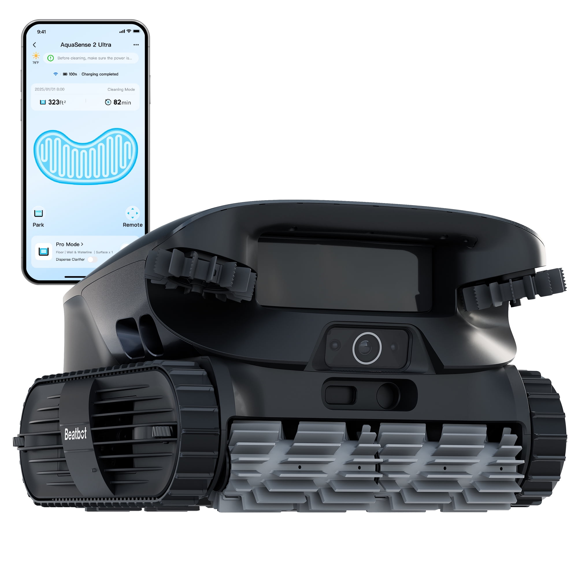 Beatbot AquaSense 2 Ultra Cordless Pool Vacuum Robot for Complex Pools, AI Camera, 5-in-1 Cleaning, Smart Surface Parking,Water Clarification