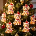 thumbnail image 5 of 2026 Christmas Home Party Decoration Cute Christmas Tree Decorations Flat Printed Acrylic Christmas Hanging Ornaments Lovely Pet Pendant For Xmas Party Home Indoor Holiday Decor, 5 of 8
