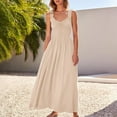 thumbnail image 3 of Zpanxa Women's Beach Dress Strappy Backless Sundress for Vacation French Style, 3 of 8