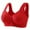Red, variant on Women Casual Button Down Breathable Top Bra Underwear Without Steel Ring Gathering and Adjusting Bra Bras for Women Red 50