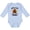 AE-Light Blue, variant on Thanksgiving Funny Kids Turkey Boys or Girls Long Sleeve Baby Bodysuit