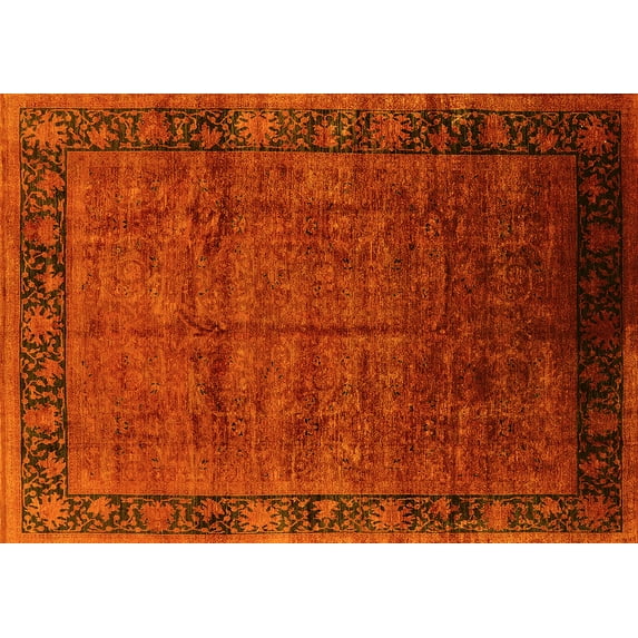 Ahgly Company Indoor Rectangle Oriental Yellow Industrial Area Rugs, 3' x 5'