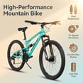 thumbnail image 2 of Ambifirner Men's 26 inch Mountain Bike - 21-Speed Steel Frame, Double Disc Brakes & Full Suspension, All-Terrain Men Bicycle for Adult Riders, Black, 2 of 9