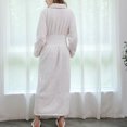 thumbnail image 6 of XuJwPNcy Plush Robes For Women and Men, Soft Warm Winter Fleece Bathrobe for Women, Long Comfy Full Length Unisex Robe Sleepwear, 6 of 7