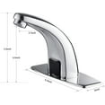 thumbnail image 3 of Grifo de lavabo con Sensor de movimiento automático sin contacto para baño, mezclador de lavabo de agua fría y caliente con placa de cubierta, latón macizo cromado, 3 of 5