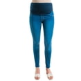 thumbnail image 1 of PANTALON DE MEZCLILLA MATERNIDAD ALMACENES MARIO 3000 AZUL CLARO C/PARCHE MEDIO, 1 of 3