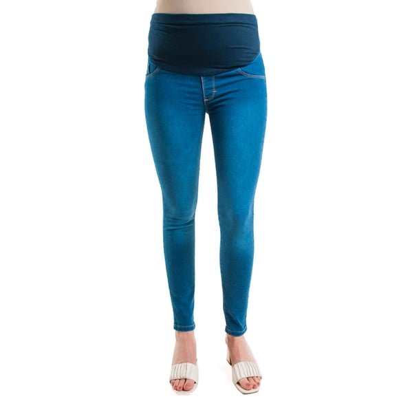 Pantalon de mezclilla maternidad Almacenes Mario 3000 Azul Claro