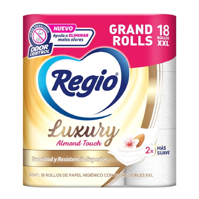 Papel higiénico Regio Luxury Almond Touch 18 rollos