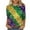 Multicolor#4, variant on DDAPJ pyju Mardi Gras Shirts for Women 3/4 Sleeve Funny Mask Graphic Tees New Orleans Carnival Party Blouse Tuesday Parade T-shirts Multicolor XXL