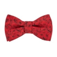 thumbnail image 2 of Jacob Alexander Men's Red Floral Roses Flowers Design Traditional Freestyle Self-Tie Bow Tie - Red, 2 of 5