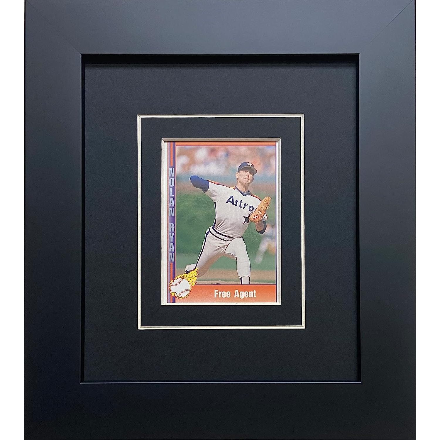 Trading Card Display Frame (1) Single Trading Card Black (White Trim