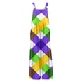 thumbnail image 5 of Fgvctg Mardi Gras Womens Jumpsuit Wide Leg Pant Parade Overall Mask Graphic Sleeveless Carnival Party Spaghetti Straps Jumpsuits Romper Bib Overalls Loose Sprimg Pant With Pockets Yellow M, 5 of 5