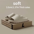 thumbnail image 4 of Men'S Solid Color Open-Toe Breathable Thick Slippers, Comfortable, Non-Slip, Durable, And Odor-Resistant EVA Indoor Shoes, 4 of 8