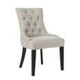thumbnail image 4 of SAFAVIEH Abby Contemporary Linen Solid Dining Side Chair, Taupe (Set of 2), 4 of 7