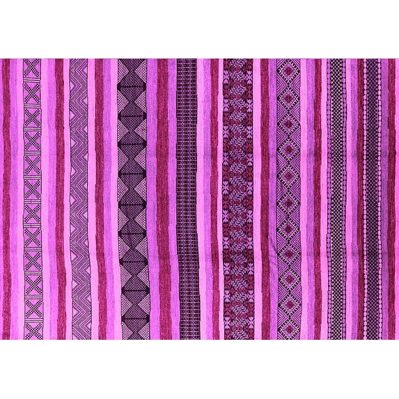 Ahgly Company Indoor Rectangle Solid Pink Modern Area Rugs, 8' x 12'