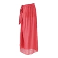 thumbnail image 2 of Women's Beach Sarong Tie Wrap Skirt High Split Bathing Suit Cover Up Long Skirt for Vacation, 2 of 5