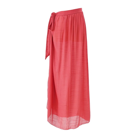 Ruimatai Womens Beach Sarong Wrap Skirt High Waist Tie Side Cover Up Swim Vacation Summer Sheer Cute Light Long Skirt