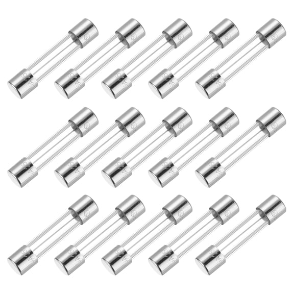 Uxcell 15A 250V Glass Fuse 6x30mm Time Delay Fuse UL Listed Slow Blow Fuse for Home Appliances(Pack of 15)