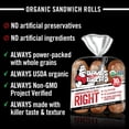 thumbnail image 3 of Dave's Killer Bread Sandwich Rolls Done Right Organic White Bread Sandwich Rolls 6 Count (Two-Pack), 3 of 3