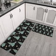 thumbnail image 2 of Black Christmas Tree Pattern Kitchen Rugs Sets Of 2,Anti Fatigue Kitchen Mat Rugs Non Slip Washable,Decorative Kitchen Floor Mats for Kitchen,Sink,Laundry,17"x30"+17"x47", 2 of 7