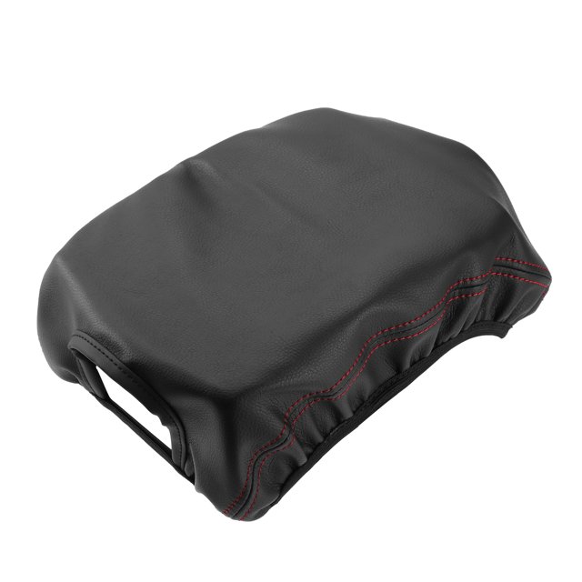Central Consola Reposabrazos Caja Cubierta para Ford F150 Negro Rojo Puntadas