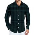 thumbnail image 2 of Men's Button Down Shirts Long Sleeve, Checked Long Sleeve Soft Cotton Long Sleeve Button Down, Essential Layering Piece for Weekend, Travel & Relaxed Fit | Mens Button Down Shirt, 2 of 5