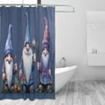 thumbnail image 2 of Coolnut Shower Curtain Christmas Gnomes Bathroom Decor Watercolor Shower Curtain Sets Fabric Cloth Bathroom Curtains with Hooks 60x72 Inch, 2 of 6