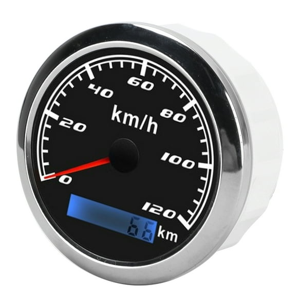 Speed Gauge, Speedometer Sensitive 0-120KM/H Universal For Boats For Car For Truck White Dial,Black Dial
