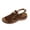 Brown, variant on Rokment Women's Orthopedic Wedges Gladiator Sandals Comfortable Fashion Leather Peep Open Toe Arch Support Non Slip Walking Work Platform Slingback Sandals for Woman Black Size 6