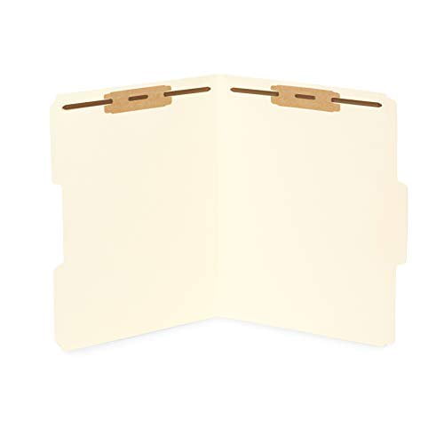 50 Manila Fastener File Folders 1/3 Cut Reinforced Tab Durable 2