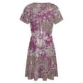 thumbnail image 5 of Jouy Pattern Sundress Short Sleeve Dress Summer Women Clothes Dress for Women Dresses, 5 of 7