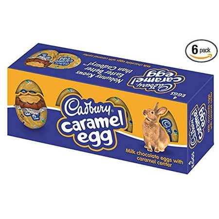 Cadbury Easter Caramel Eggs, 4-Count, 4.8oz Boxes (Pack of
