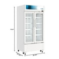 thumbnail image 3 of 35 in. Commercial 2-Glass Door Merchandiser Refrigerator, 16.5 cu. ft. in White (KM-MDR-2GD-35), 3 of 13
