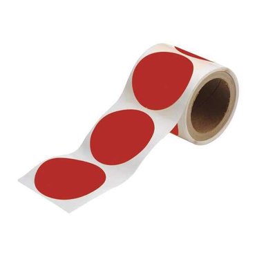 Brady Floor Tape,Red,3.5 in,Circle,PK350 104400