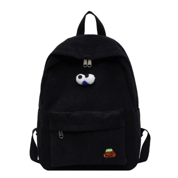 Back To School Backpack Cute Backpack With Fuzzy Decorations Minimalist Preppy Style Daypack For Students
