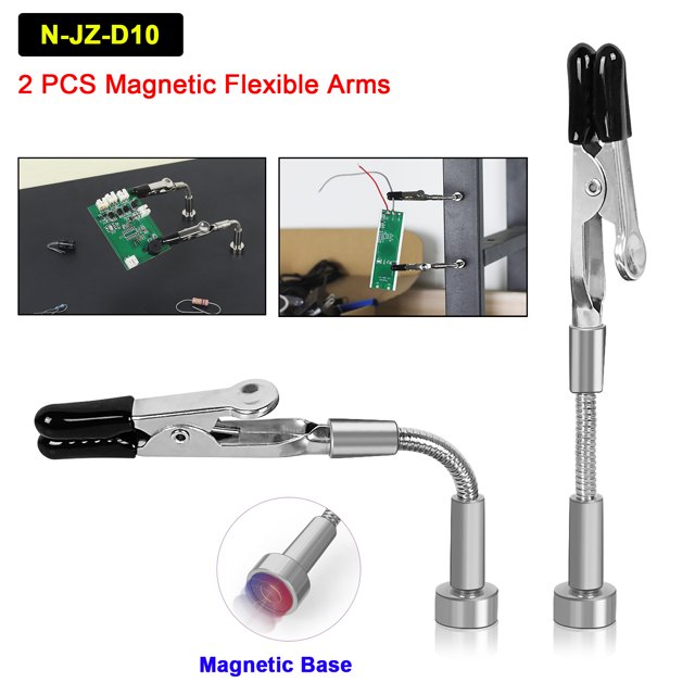 Toolour-manecillas de ayuda para soldar, 4 brazos flexibles universales magnéticos, asistente de soldadura, abrazadera PCB, herramientas de reparación de soldadura de tercera mano