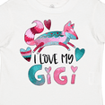 thumbnail image 4 of Inktastic I Love My Gigi Pink and Blue Fox with Hearts Boys or Girls Toddler T-Shirt, 4 of 5