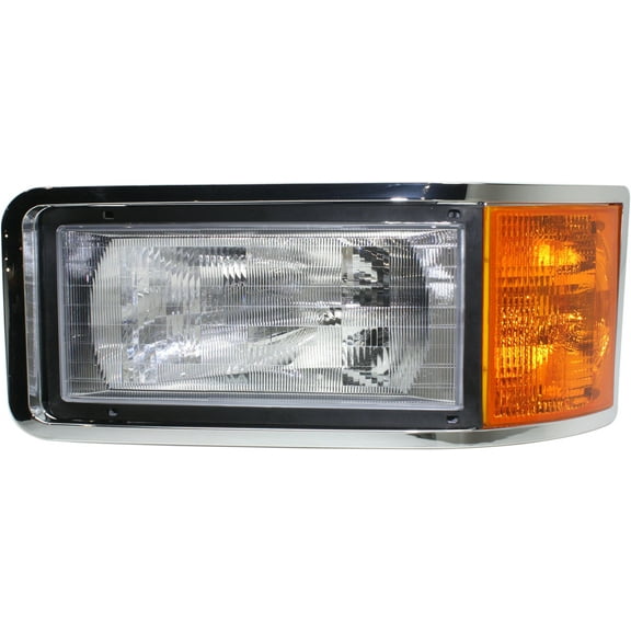 Headlight Compatible With 1990-2003 Mack CH Left Driver Halogen With bulb(s)