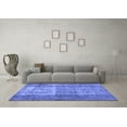 thumbnail image 3 of Ahgly Company Machine Washable Indoor Rectangle Abstract Blue Contemporary Area Rugs, 3' x 5', 3 of 4