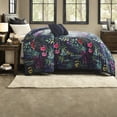 thumbnail image 5 of Luxurious Black King/Cal King Bedding Set 5Piece Polyester Comforter with Farmhouse Glam Design, 5 of 11