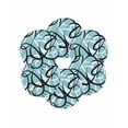 thumbnail image 7 of 13 Inch Round Placemats Set of 6, Aqua Geometric Non Slip Heat Insulation PP Table Mats, Modern Black White Striped Abstract Lines Washable Place Mats for Kitchen Dining Party Table Decor, 7 of 7