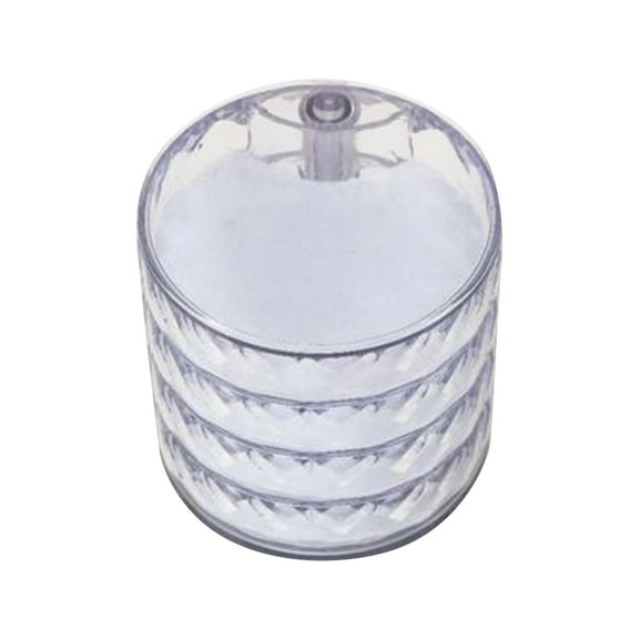 Joykith Small Jewelry Storage Box Earring Holder For Women 4 Layer Rotating Travel Jewelry Tray Jewelry Organizer Hanger